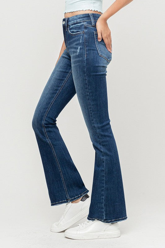 Mid Rise Flare Jeans