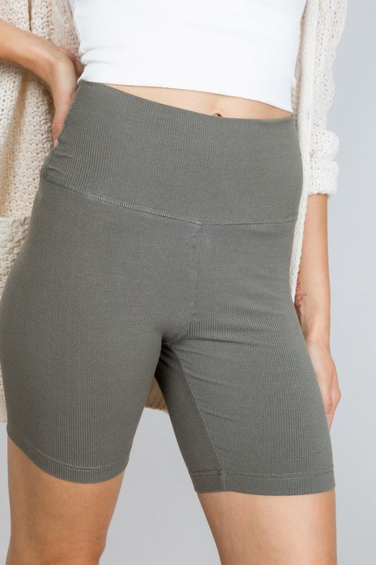 Ines Ribbed Biker Shorts