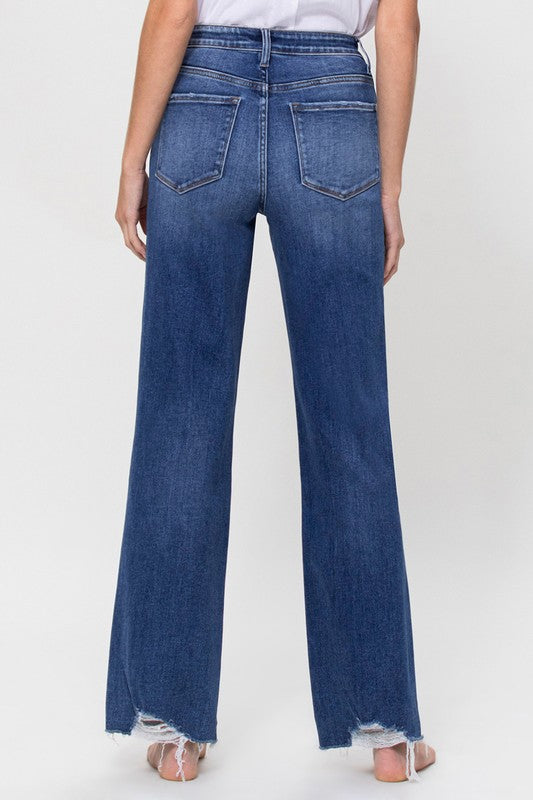 Stretch High Waisted Medium Wash 90's Dad Jeans