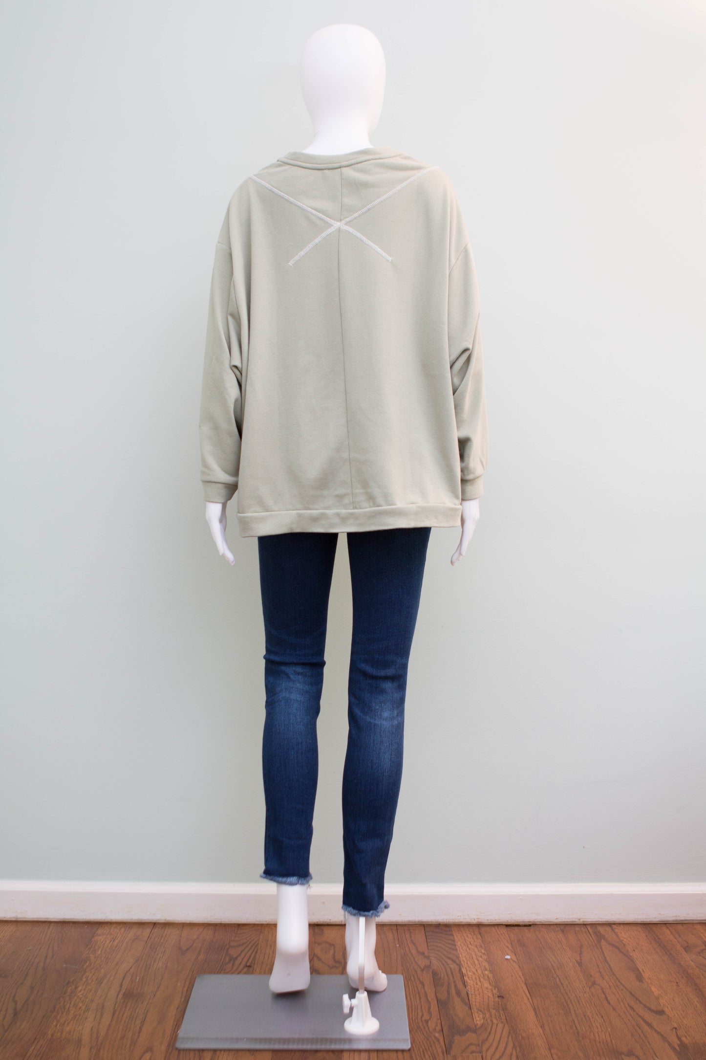 Leah Contrast Stitch Knit Top